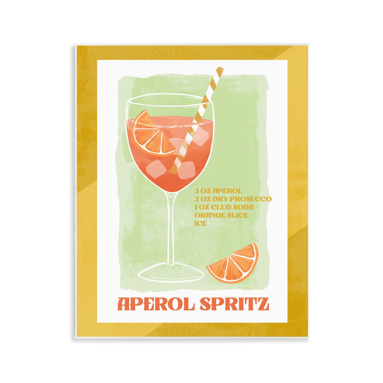 Stupell Industries Retro Aperol Spritz Recipe Wall Plaque Art Design by Deane Beesley